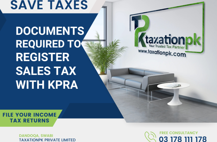 Documents Required for Sales Tax Registration with KPRA