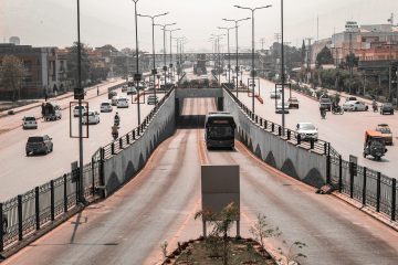 A highway view of Peshawar, Pakistan.